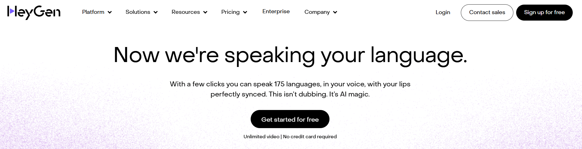 HeyGen language translation