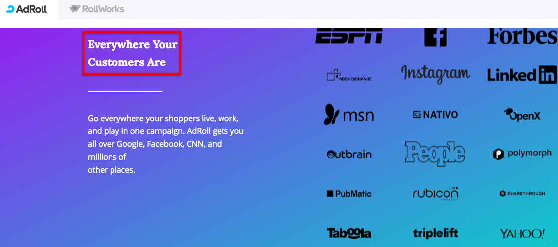 AdRoll homepage 