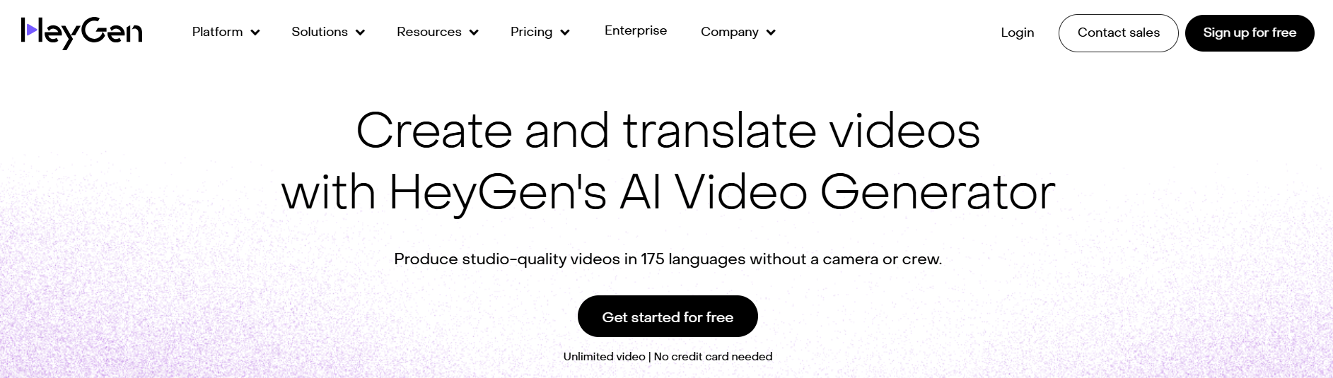 HeyGen homepage