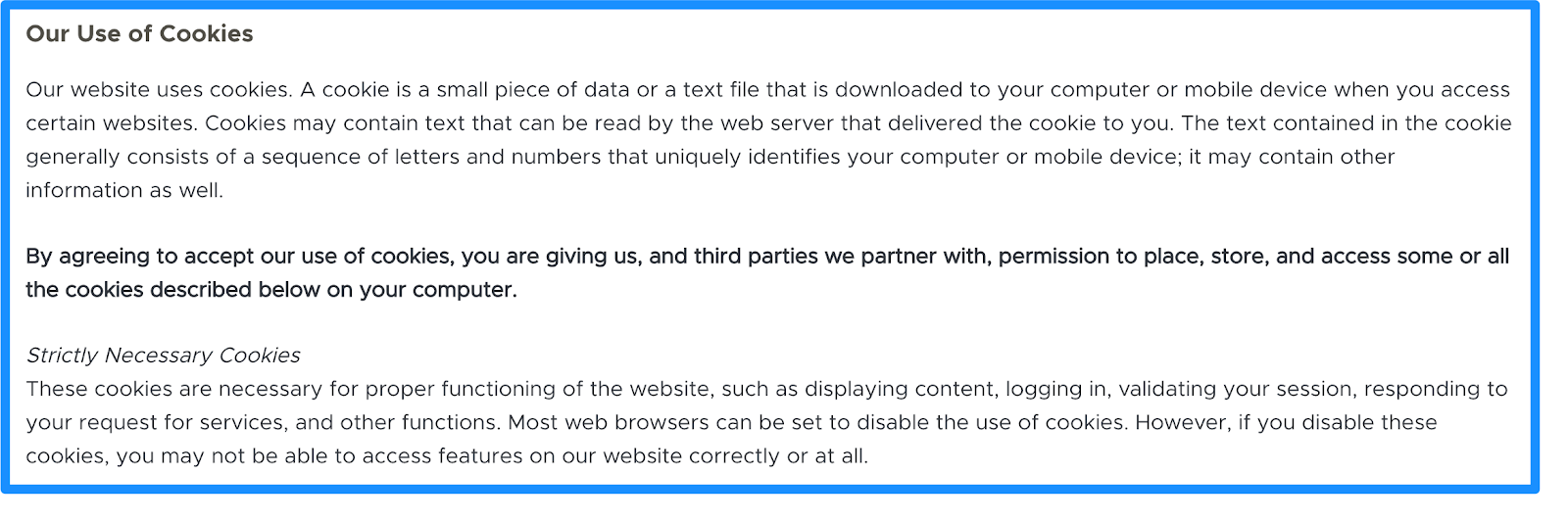 single grain privacy policy regarding the use of cookies